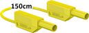 Ligne de mesure de sécurité 4mm 150cm jaune, 600 V, CAT III ~ 1000 V, CAT II/32 A